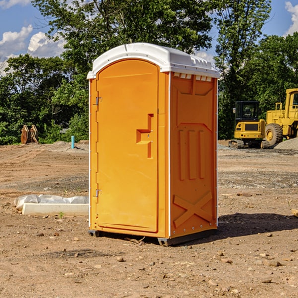 how often are the porta potties cleaned and serviced during a rental period in Granville WV